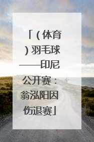（体育）羽毛球——印尼公开赛：翁泓阳因伤退赛